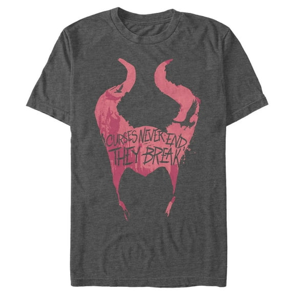 Men's Maleficent: Mistress of All Evil Curses Never End Graphic Tee Charcoal Heather Small