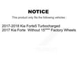 thumbnail image 2 of Transit Auto Front Rear Wheel Hub Bearings Assembly Disc Brake Rotors and Semi-Metallic Pads Kit (10Pc) for Car 2017 Kia Forte Koup Turbocharged - Left Right Side (Driver Passenger) KBB-106391, 2 of 10