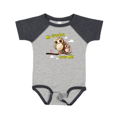

Inktastic My Grandma Loves Me Owl Gift Baby Boy or Baby Girl Bodysuit