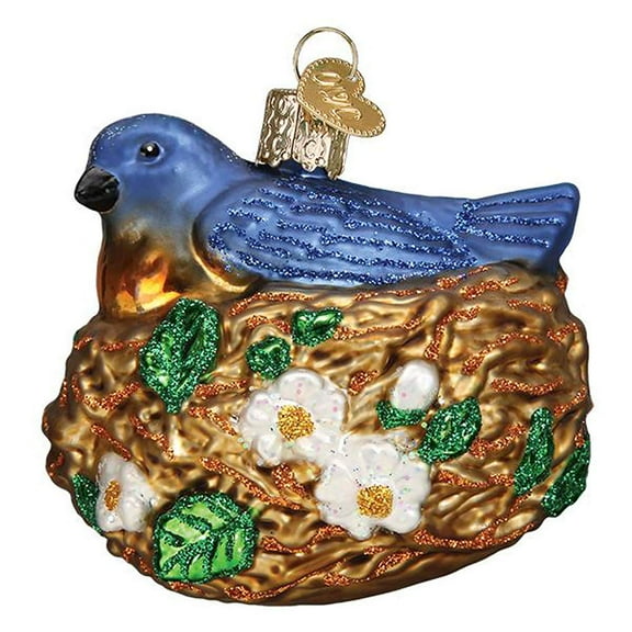 Old World Christmas Ornaments Bird in Nest Glass Blown Ornaments for Christmas Tree