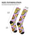 thumbnail image 2 of Lsque Cartoon Avocados Pattern Sport Compression Socks for Men & Women 15-20 mmHg Knee High Nurse Pregnant Running Medical and Travel Athletic, 2 of 6