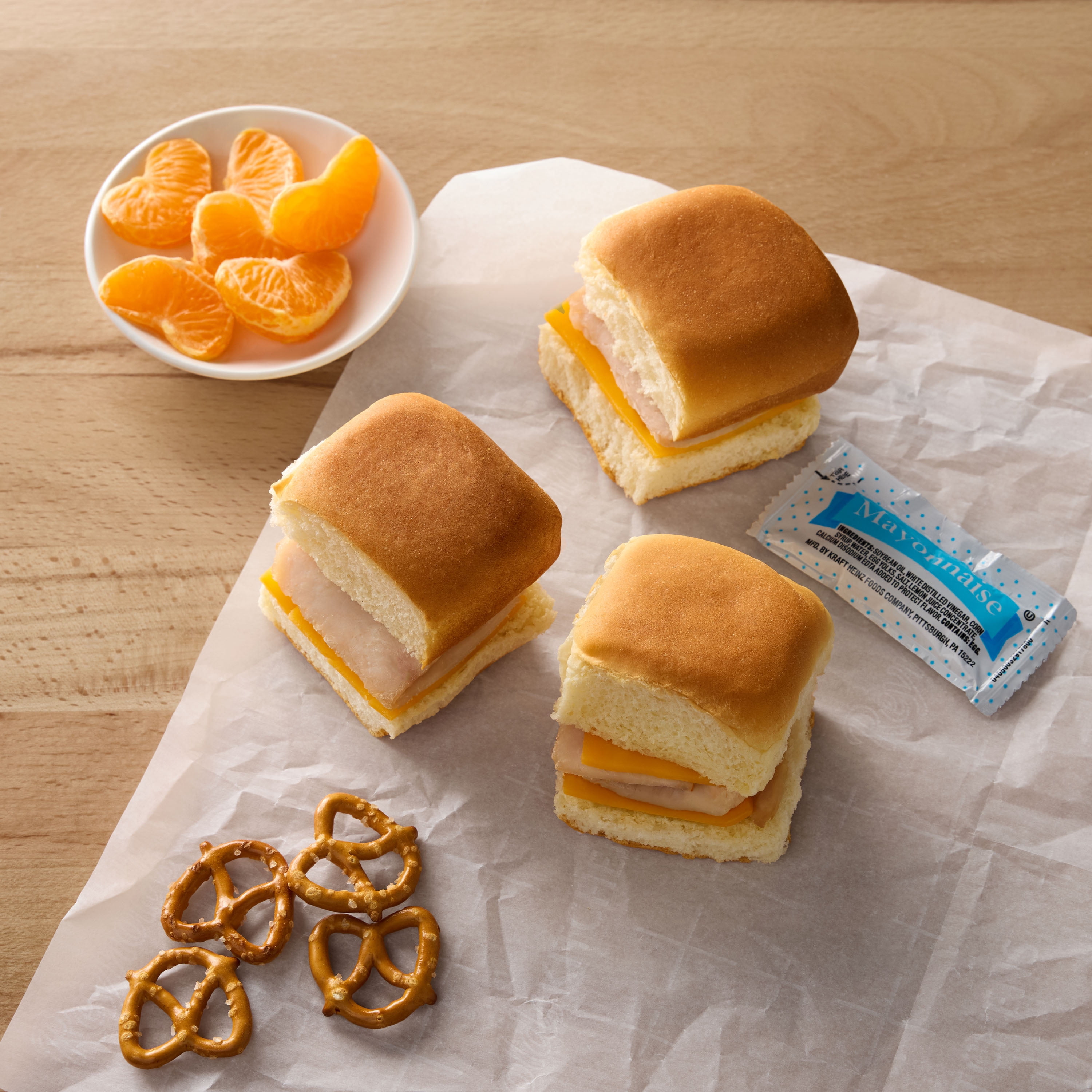 Taylor Farms Turkey & Cheddar Sandwich Sliders, 3 Count, 5.57 oz (Fresh)