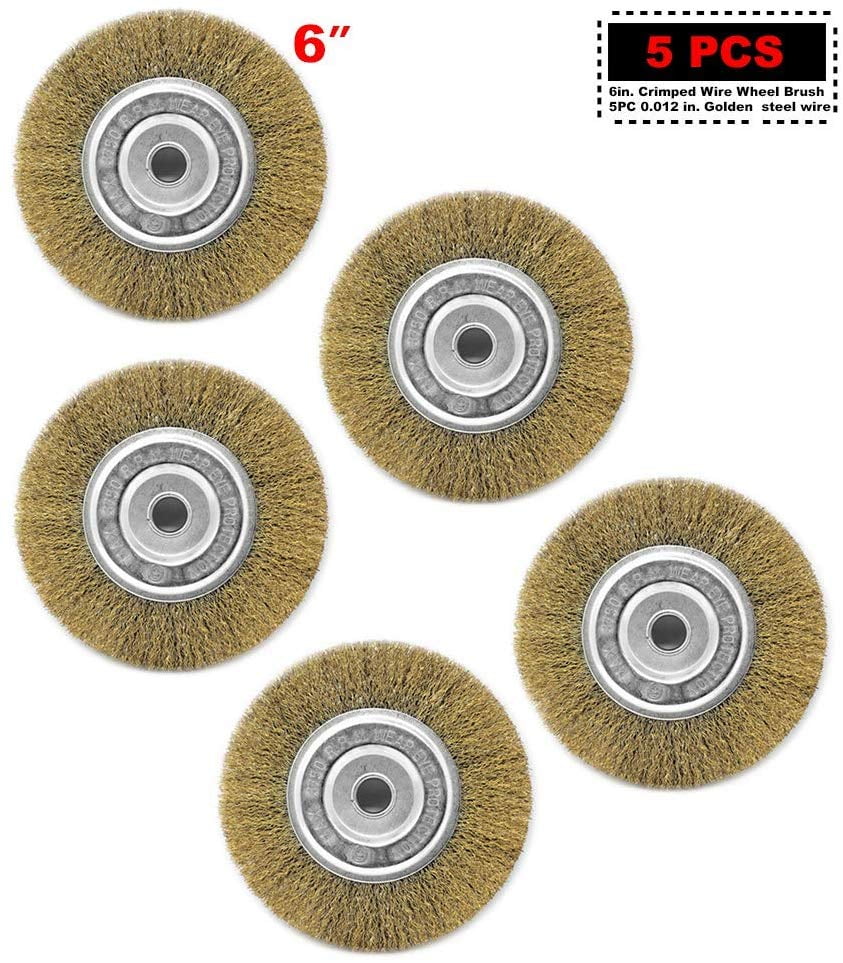 Toolman Wire Brush Wheel Crimped For Metals Polishing For Heavy Duty