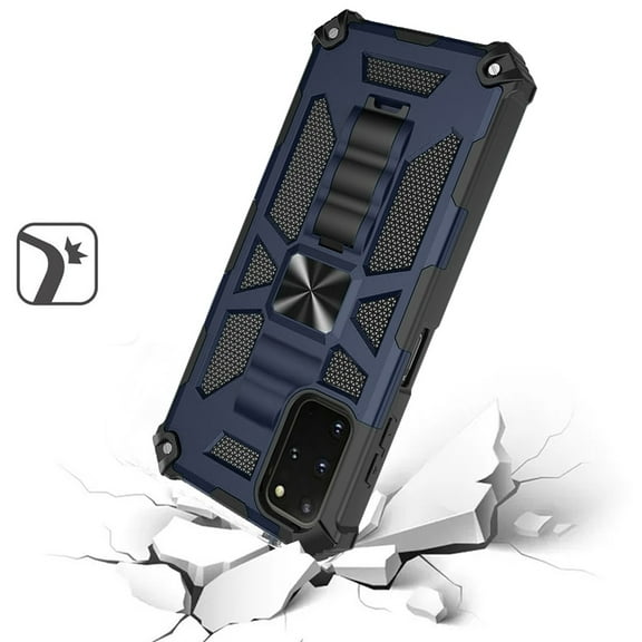 For Samsung Galaxy S20  Plus Heavy Duty Stand Hybrid Shockproof [Military Grade] Rugged Protective with Kickstand Cover ,Xpm Phone Case [ Blue ]