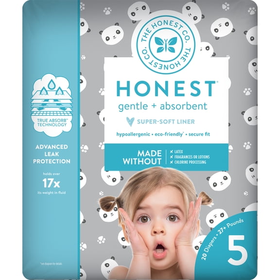 The Honest Company Diapers Pandas Size 5