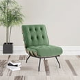thumbnail image 4 of Aloma Armless Tufted Accent Chair Dark Brown, 4 of 5