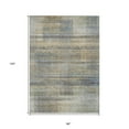 thumbnail image 3 of 8' X 10' Khaki Tan And Beige Striped Washable Indoor Outdoor Area Rug, 3 of 5