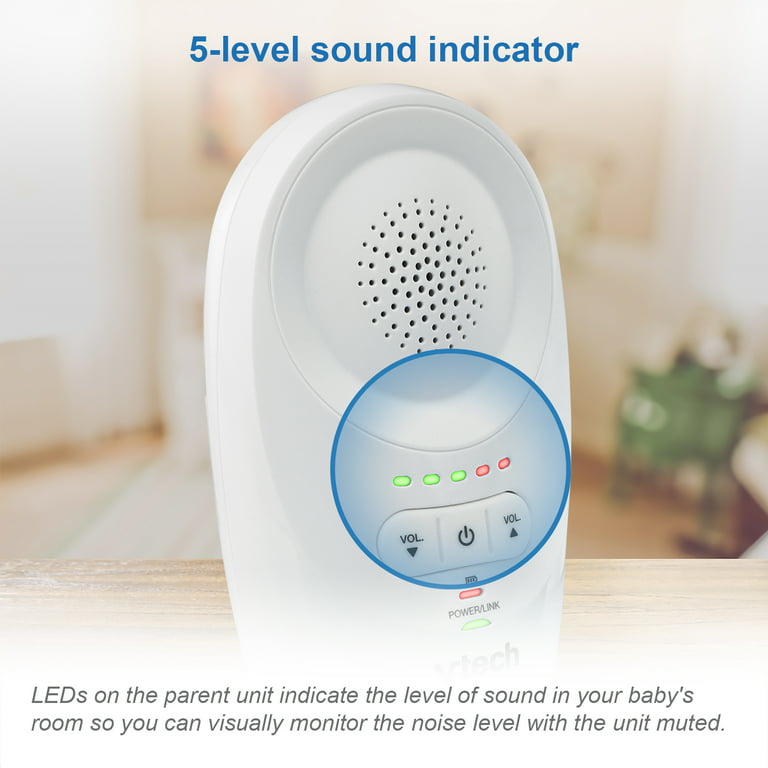 Vtech Dm1111 Enhanced Range Digital Audio Baby Monitor - White New