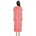 thumbnail image 3 of Time and Tru Women's V-Neck Knit Maxi Dress with Short Sleeves, Sizes XS-XXXL, 3 of 5