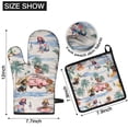 thumbnail image 6 of Dachshunds Tropical Beach Kitchen Oven Mitt and Pot Holder Sets 2 Pcs for Baking, Cooking and Grilling, Heat Resistant Up To 392 °F, 6 of 7