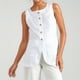 thumbnail image 2 of Camiseta sin mangas de cuello cuadrado estilo francés para mujer - Cuello cuadrado elegante, tejido puro, versátil, 2 of 4