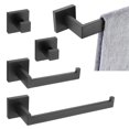 thumbnail image 1 of Accesorios para baño Juego de Accesorios de baño de 5 Piezas de Acero Inoxidable 304 Soporte de Pared Negro Mate, 1 of 9