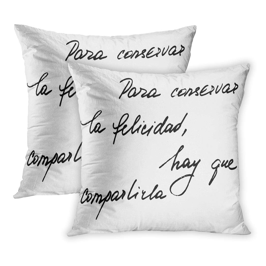 ECCOT Spanish Phrase Happiness Handwriting to Keep Share It Black