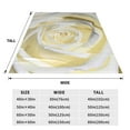 thumbnail image 3 of Honeii White Rose Print Fleece Blanket - Throw Blanket for Bed, Sofa, Couch, Camping, and Travel , Microplush Ultra Soft Warm Blanket-80"x60", 3 of 7