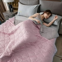 Comforters Queen Size Quilt Set Solid Color Summer Cooler Quilt Summer Simple Ice Silk Quilt Lightweight Washable Ice Silk Simple Air Conditioning Quilt For Home/Hotel/Gifts 27x39 in