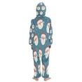 thumbnail image 3 of Soft and Comfortable One-Piece Pajamas Jumpsuits Cartoon Santa Claus Face, 3 of 8