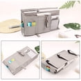 thumbnail image 2 of Bedside Caddy, Casewin Storage Organizer with 8 Pockets, Durable Oxford Hanging Bag, Pouch, Holder for Books, Phones, Tablets, Magazines, Best for Dorm Room Bunk Bed, Hospital Bed Rail (Grey), 2 of 7