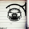 thumbnail image 4 of Craftnamesign Custom Motorcycle Garage Metal Hanging Sign, Metal Outdoor Workshop Wall Decor, 4 of 4