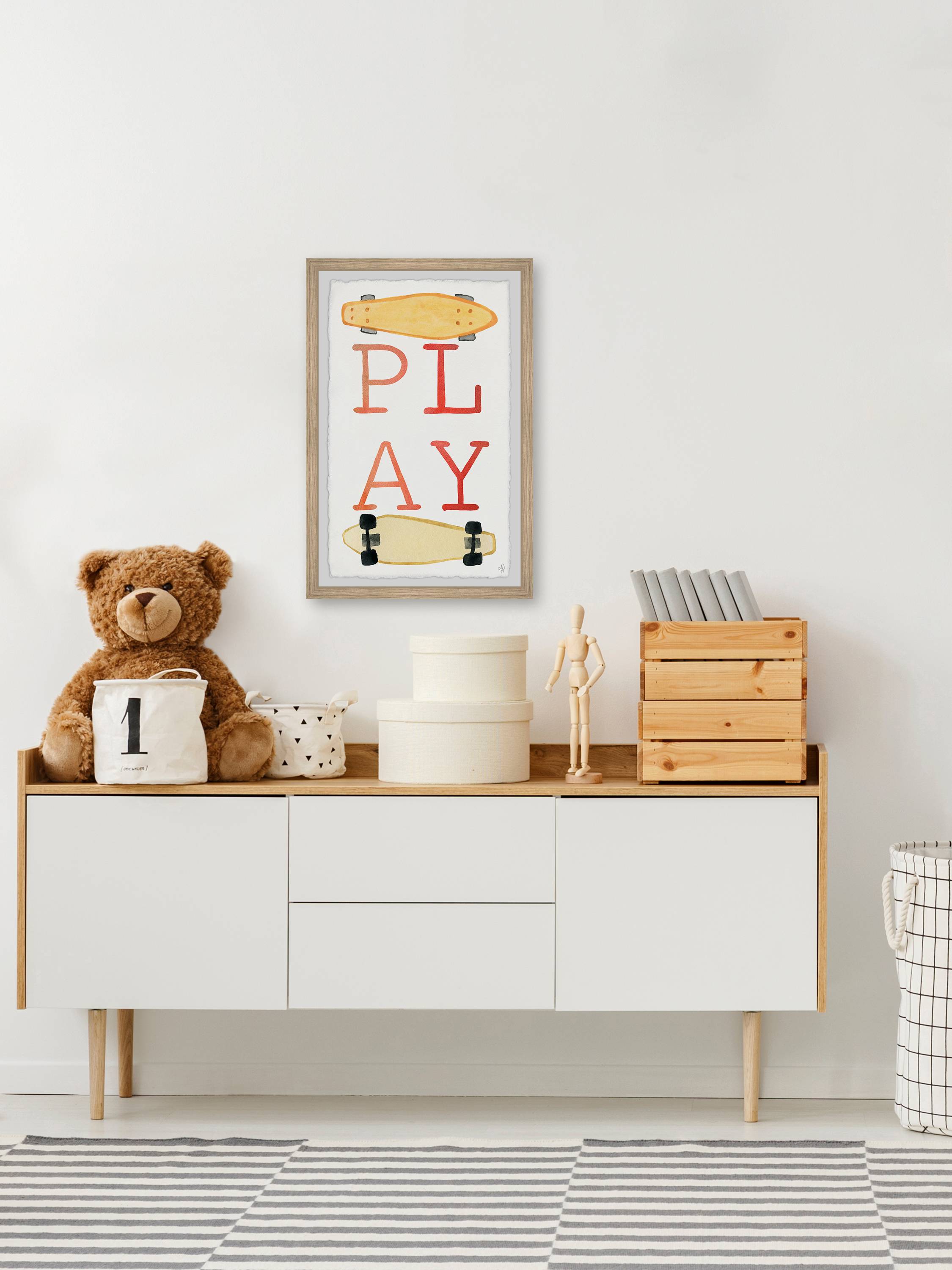 Marmont Hill Skateboard Play Framed Wall Art