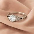thumbnail image 3 of AVDAN 5mm Round Moissanite Diamond 925 Sterling Silver Celtic Knot Women Wedding Ring Jewelry, 3 of 8