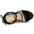 thumbnail image 4 of BLISSFUL STEP Women's Espadrilles Platform Wedges Heeled Lace up Sandals, 4 of 6