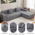 thumbnail image 5 of SHANNA Stretch Sectional Couch Covers Non Slip L Shaped Sofa Slipcover with Elastic Bottom Washable Couch Protector with 2 Pillowcases (Dark Gray, 3+3 Seater), 5 of 12