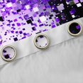 thumbnail image 4 of Manfei Geometric Plaid Grid Boy Girl Blackout Curtains Set of 2 (52x84 Each),Bling Glitter Window Curtains,Black Purple Curtains and Drapes,Lightweight Room Decor, 4 of 6