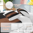 thumbnail image 2 of 3 Piece Brown Black White Duvet Cover Set Twin Size, Microfiber Comforter/Quilt Cover with Corner Ties and 2 Pillowcases, Contemporary Boho Modern Art All Season Soft Bedding with Zipper Closure, 2 of 8