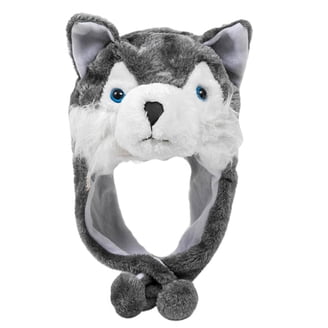 Gray and White Hooded Hat Amazon.com: ShellKingdom Plush Novelty Animal Hat,3 in 1  main image 3