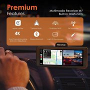 Rexing Wireless Apple CarPlay & Android Auto Display with 4K Dash Cam