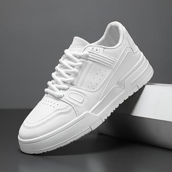 White Platform Sneakers, Trendy Men'S Casual Sports Shoes, Stylish And Easy Little White Shoes, Comfortable And Height-Increasing Footwear Suitable for Outdoor Activities