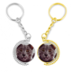 thumbnail image 1 of Animal Big Eye Gato gris fotografía Anillo de oro de metal llavero llavero, 1 of 4