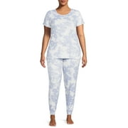 Catherine Malandrino Women's Short Sleeve Jogger Set