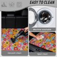 thumbnail image 5 of XYZCANDO Hippie Floral Print Car Trunk Mat 29" x 39", Waterproof Cargo Liner with Non-Slip Backing, Easy-Clean Stitched Edge Trunk Carpet for SUVs, Sedans and Trucks, 5 of 7