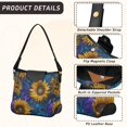 thumbnail image 3 of Iauyy Women's Handbag Removable Shoulder Satchel Bag-Polyester and PU leather ，Fantasy Sunflower, 3 of 7