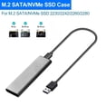 thumbnail image 2 of disco duro externo,funda disco duro externo,carcasa disco duro,disco duro externo hd externo Carcasa de SSD M.2 NVMe/NGFF SATA, caja de HDD de 10gbps, carcasa de SSD A USB 3,1, Cable tipo A tipo C par, 2 of 4