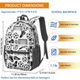 thumbnail image 3 of Soccer and Trophy White Pattern 17" School Backpacks for Teens,Waterproof Oxford Fabric,S-Shape Padded Straps for School,Travel,Hiking,Camping, 3 of 6