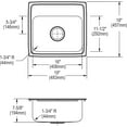 thumbnail image 2 of Elkay LR19181 Lustertone Stainless Steel 19" x 18" x 7-5/8", Single Bowl Top Mount Kitchen Sink, 2 of 7
