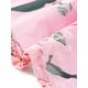 thumbnail image 5 of CAMISA CHIC Floral de Mujeres con Mangas Cortas, Cuello Peter Pan de Encaje, Blusa con Botones, Rosa Brillante XS, 5 of 6