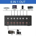 thumbnail image 5 of 6 in 1 Out L / R Stereo Audio Switcher with Mute Button Portable Stereo Audio Switch Audio Splitter, 5 of 6