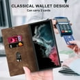 thumbnail image 2 of TECH CIRCLE Samsung S22 Ultra Wallet Case, RFID Blocking Credit Card Holder PU Leather Magnetic Flip Stand Case for Samsung Galaxy S22 Ultra,Brown, 2 of 10