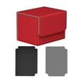 thumbnail image 3 of Caja de baraja de cartas, colección de pasatiempos de dados de cartas TCG, puede contener más de 100 tarjetas de organización Rojo, 3 of 8