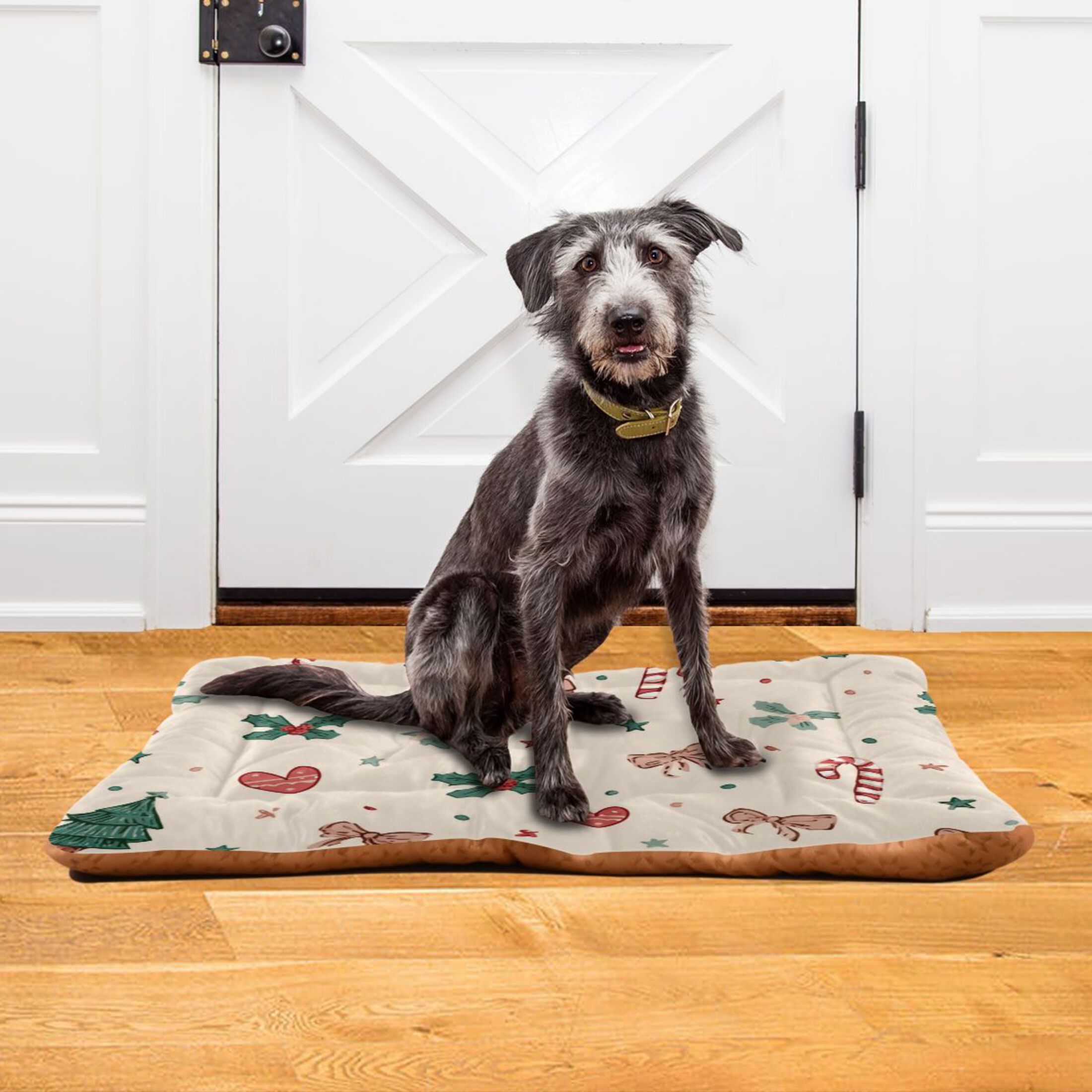 Cozy Mat Pet Bed Indoor Outdoor Warm Soft For Cat Dog Puppy(S/M) Small Christmas Motifs