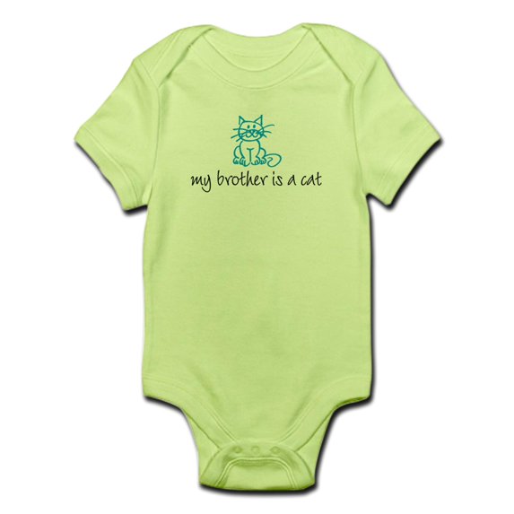 CafePress - My Brother Is A Cat - Blue Infant Creeper - Baby Light Bodysuit