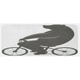 thumbnail image 1 of Vintage Kitchen Mat, Bear on a Bike Humor Parody Modern Funny Cycling Hipster Art Print, Plush Decorative Kitchen Mat with Non Slip Backing, 47" X 19", Grey, by Ambesonne, 1 of 1
