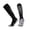 Black, variant on Big Kids Knee-High Soccer Socks Extra Thick Cushion Crew Length Breathable Sports Socks for Team Training Clear Size Free Size