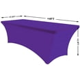 thumbnail image 3 of Eurmax 4Ft Rectangular Fitted Spandex Tablecloths Table Covers(Purple), 3 of 5