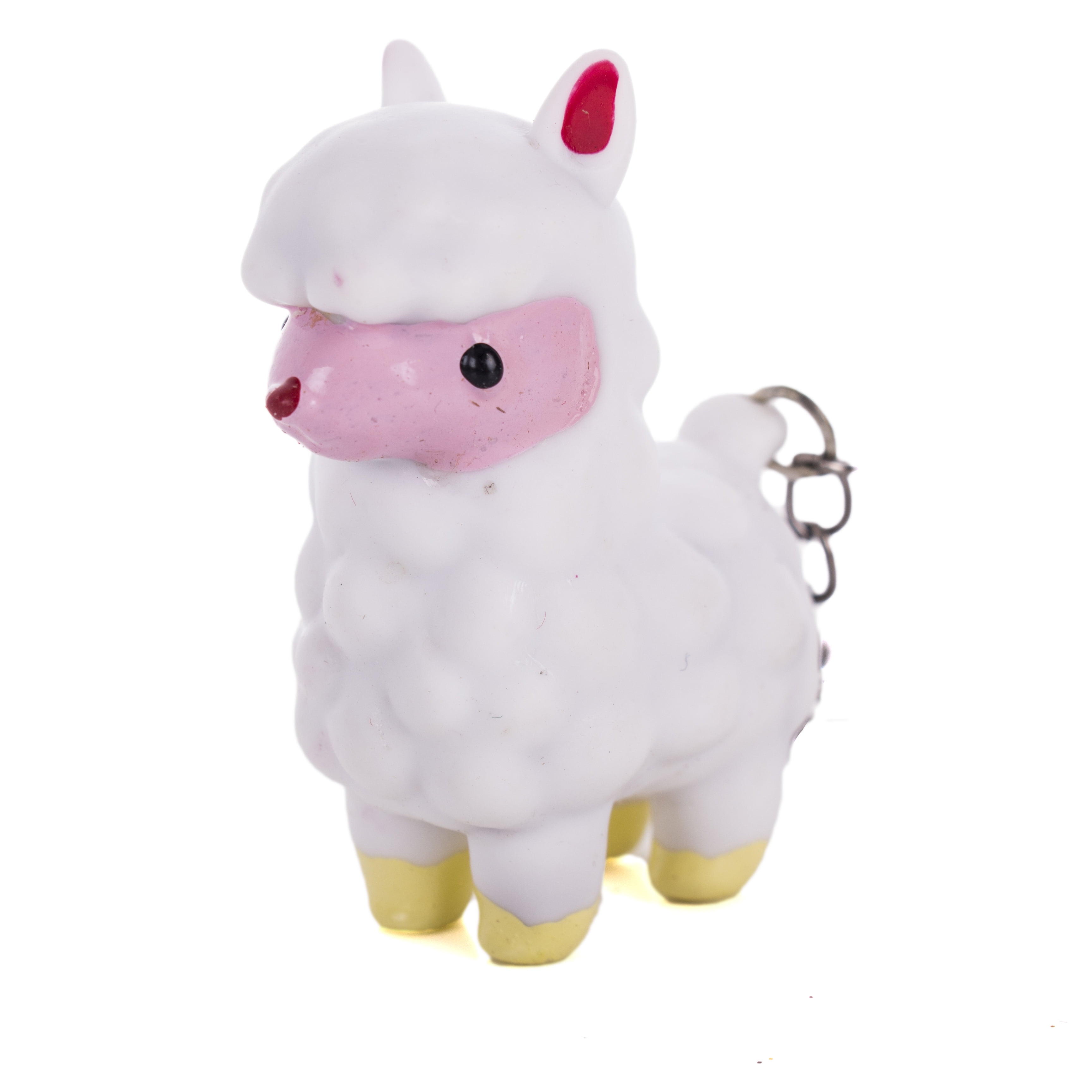Squeeze N' Poop Glitter & Sparkle Pooping Llama Keychain 2" Novelty Toy