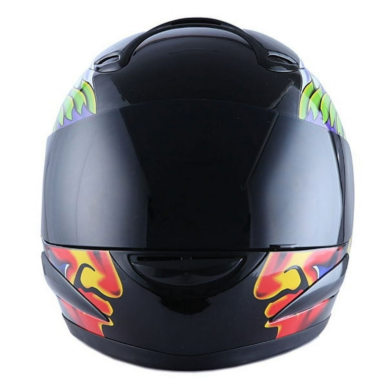 Motorcycle Full Face Helmet Adult Chief Indian Black