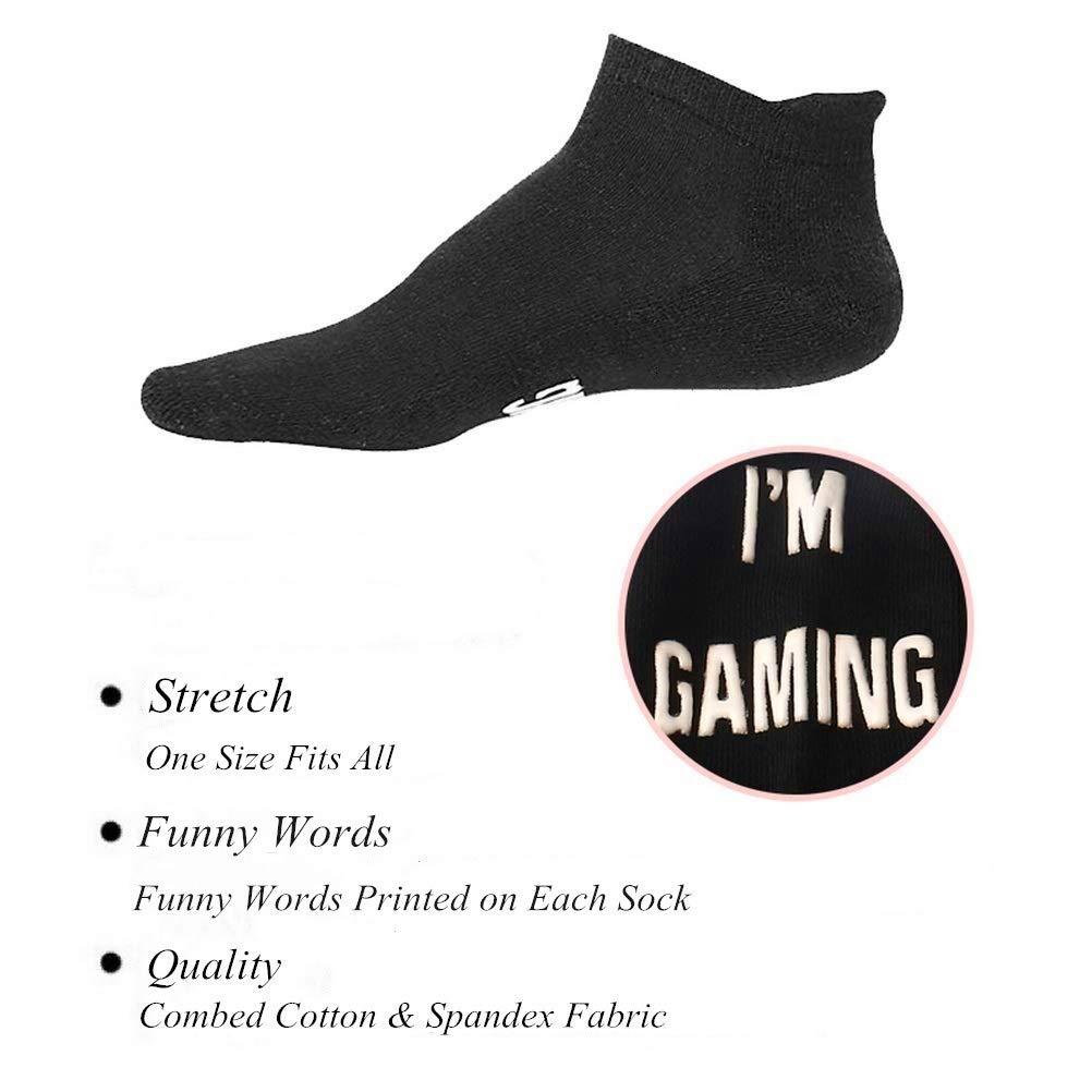 Funny Cotton Novelty Gamer Socks Gifts for Kids Teen Boys Mens Womens Game Lovers Do Not Disturb Gaming Socks